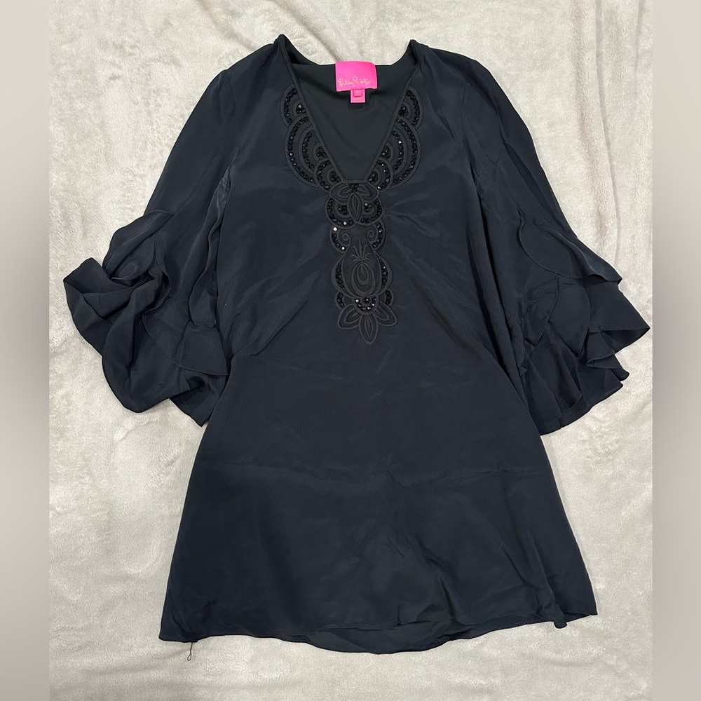 Lilly Pulitzer Black Silk Dress